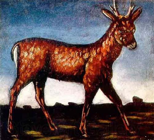 Niko Pirosmanashvili Walking Gazelle Norge oil painting art